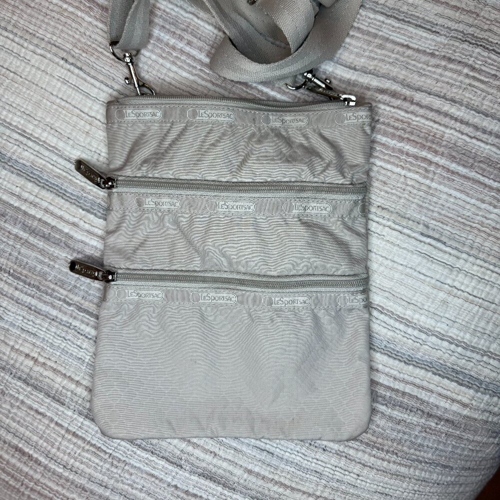 LeSportsac Kasey Three Zip Crossbody - Tan